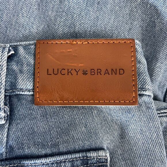 Lucky Brand Baggy Fit Cargo Jeans Size 4/27 Soft Stretch Denim Oversized - Picture 4 of 5